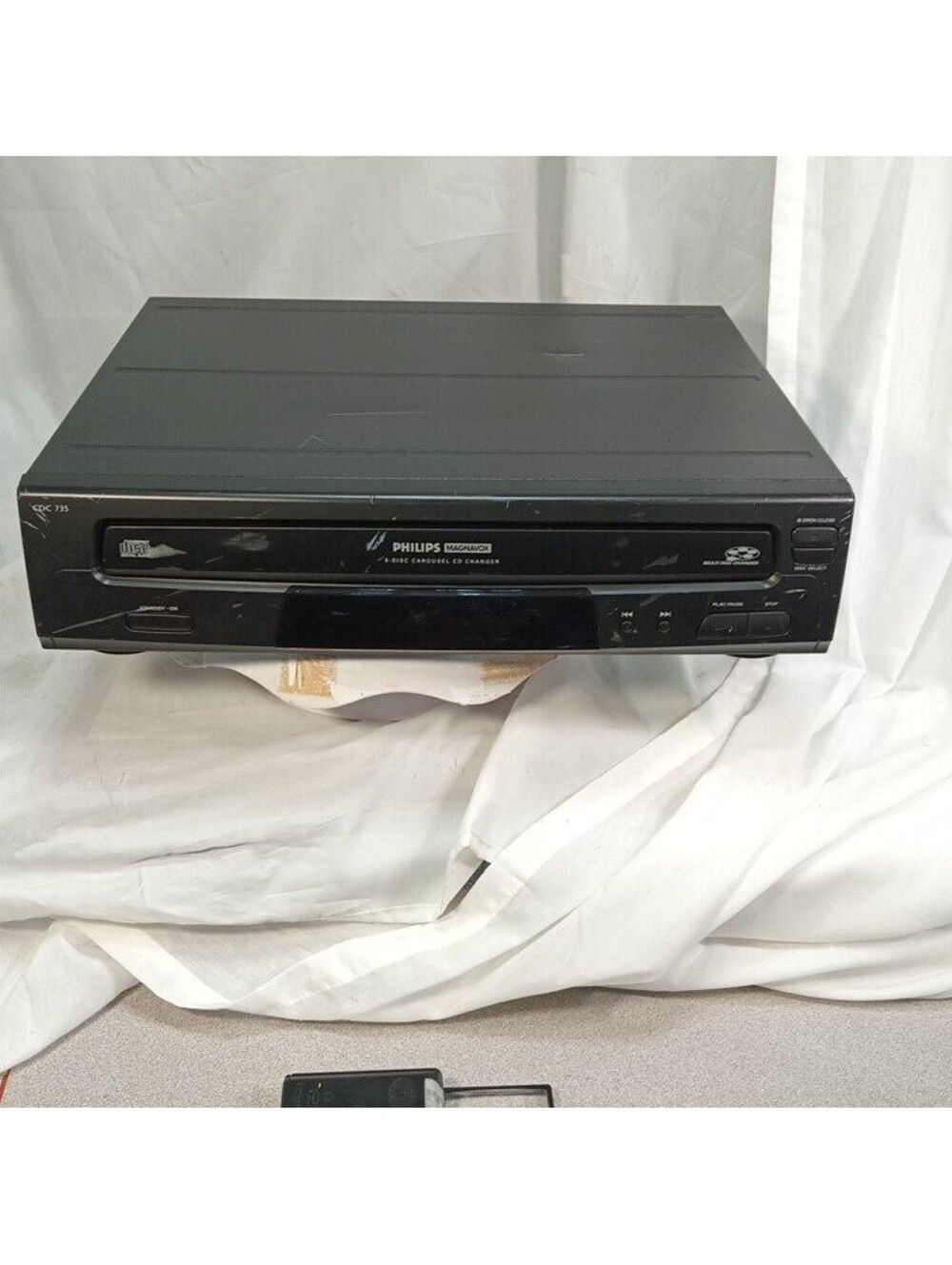Philips Magnavox CDC735 5-Disc Carousel CD Changer Player Home Audio Black